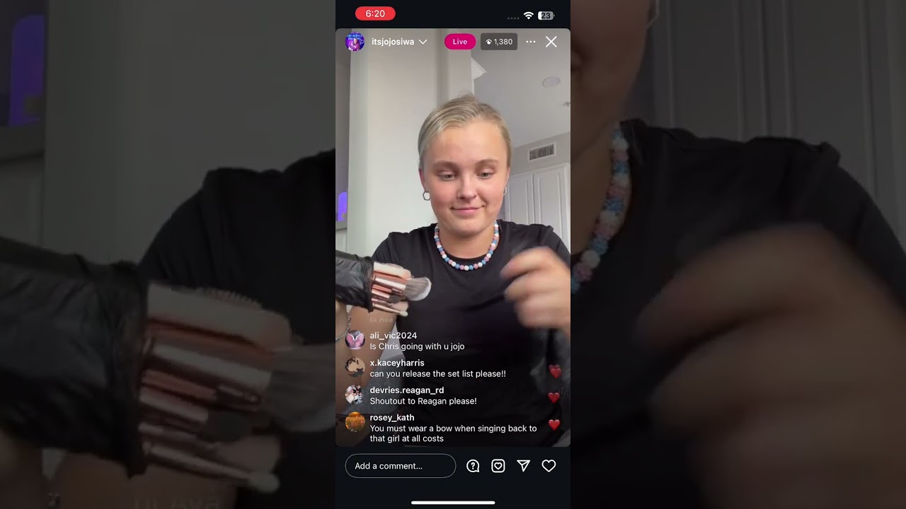 JoJo Siwa live Stream part 1 
