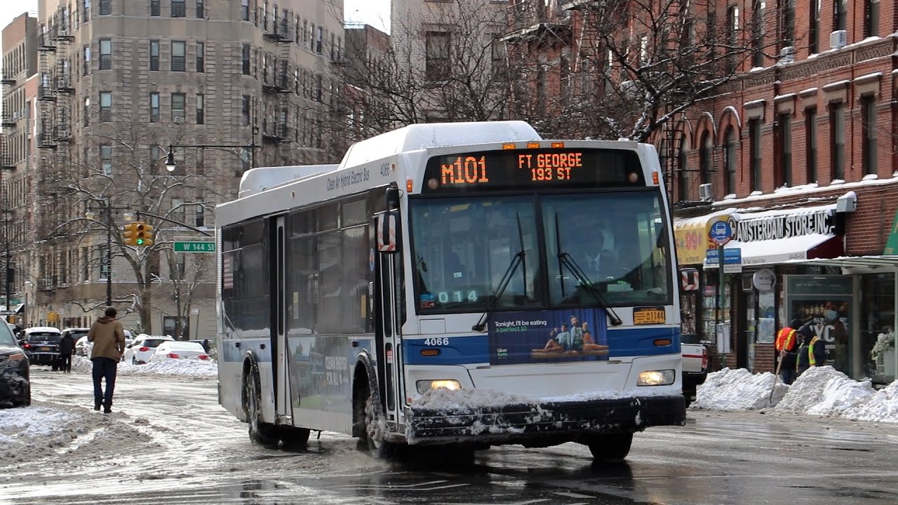 MTA New York City Bus: 2009 Orion VII NG Hybrid #4066 on the M101 Bus.