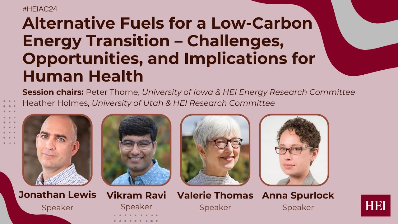 Alternative Fuels for a Low-Carbon Energy Transition-Challenges, Opportunities & Health Implications