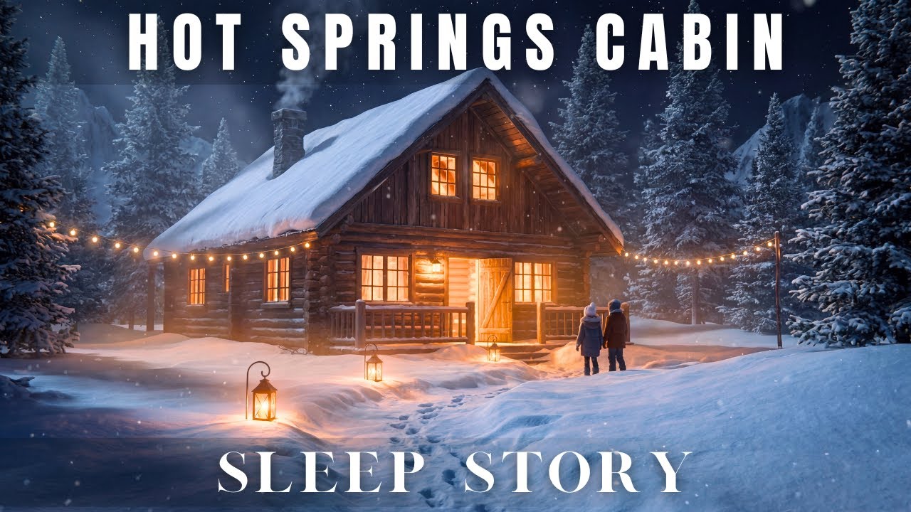 Snowy Hot Springs Cabin ❄️ Cozy Sleep Story for Adults (Calm Sleep)