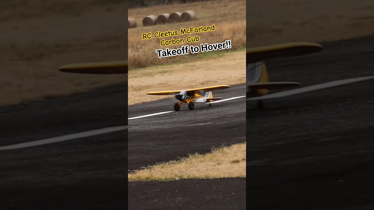 Радиоуправляемый самолет Cleetus McFarland RC Carbon Cub S 2: взлет и зависание! 