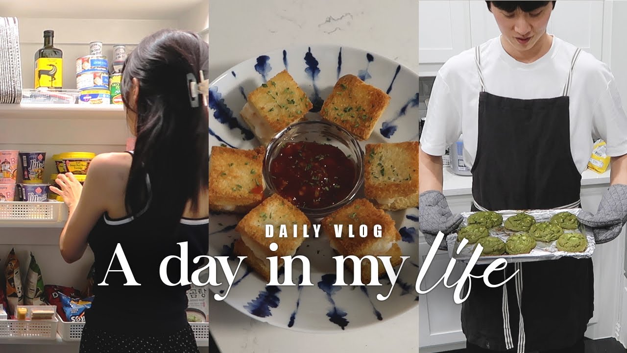 ANGEL DIARY | Morning Skincare Routine, Spring Cleaning, Baking Matcha Cookies, Shrimp Toast