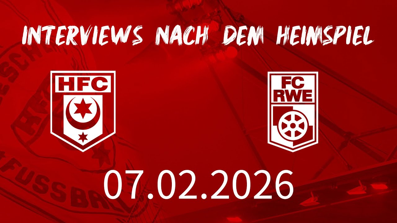 Interviews nach dem Heimspiel des HFC gegen den FC Rot-Weiß Erfurt