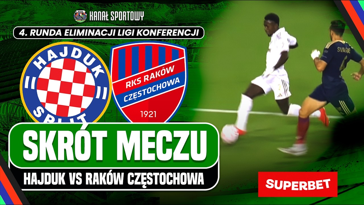 HAJDUK SPLIT - RAK&Oacute;W CZĘSTOCHOWA | SKR&Oacute;T MECZU | BOREK I ŻEWŁAKOW KOMENTUJĄ! EL. LIGI KONFERENCJI