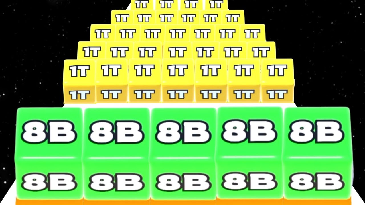Jelly Run 2048 (vs) Number Run 3D - Level Up Number (NOOB vs PRO vs HACKER)