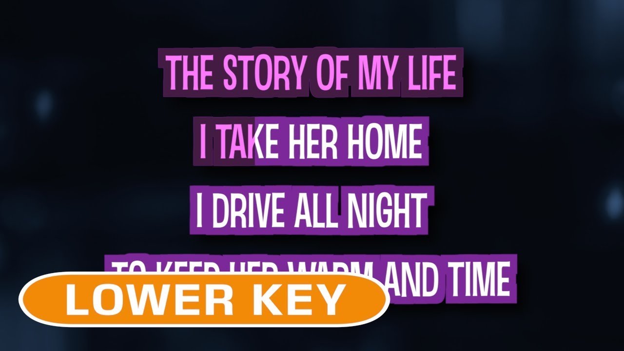 The Story of My Life (Karaoke Lower Key) - One Direction