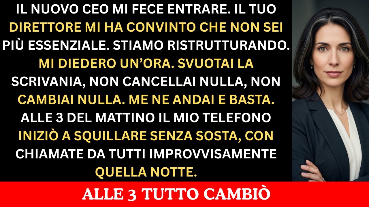 Il Mio Direttore Ha Convinto il Nuovo CEO Che Fossi Obsoleto Poi i Server Sono Andati Giù