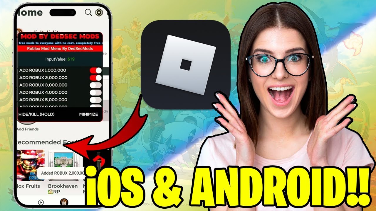 Roblox Mobile Hack/Mod Menu iOS & Android - Robux, режим Бога, прыжок в полете 2025