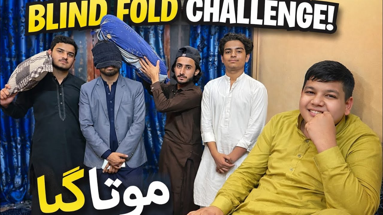 Blind fold challenge 😎 maza he maza 🤣🤣