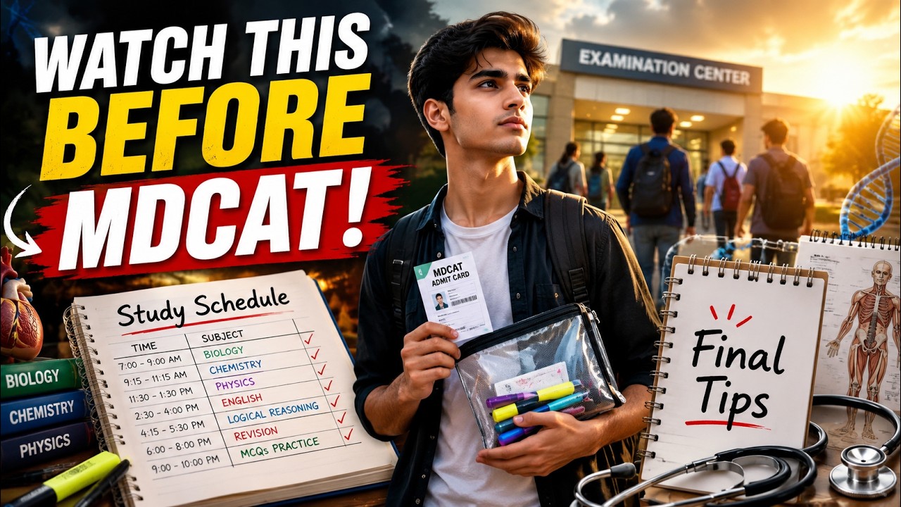 MDCAT 2026 Last 30 Days Preparation | Final Tips, Study Schedule & Exam Day Strategy. #mdcat #tips