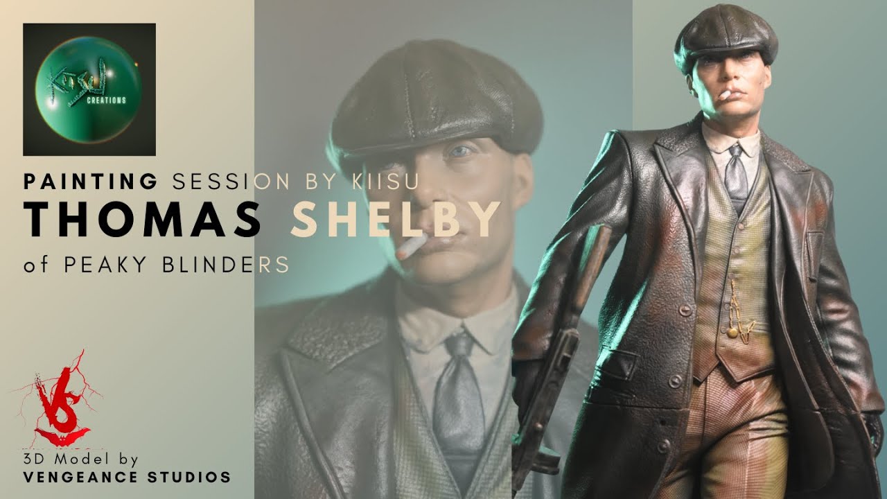 PAINTING 1/6 Scale 3D PRINTED TOMMY SHELBY OF PEAKY BLINDERS