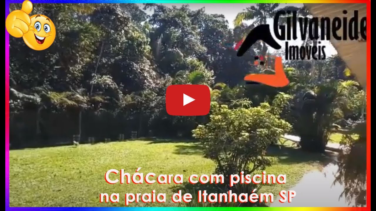Chácara com piscina na praia de Itanhaém SP.