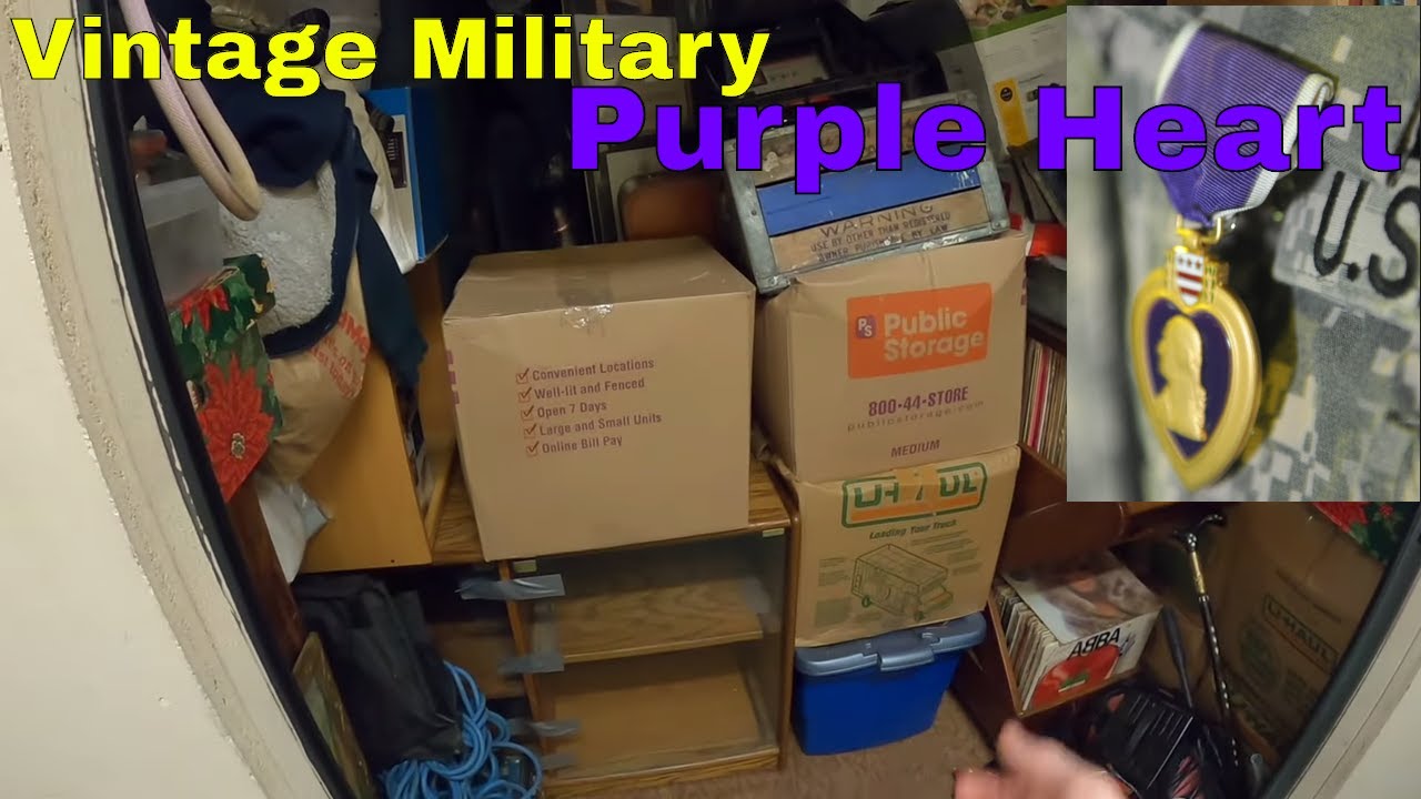 Vintage Military Storage Unit Finds Purple Heart And Collectibles