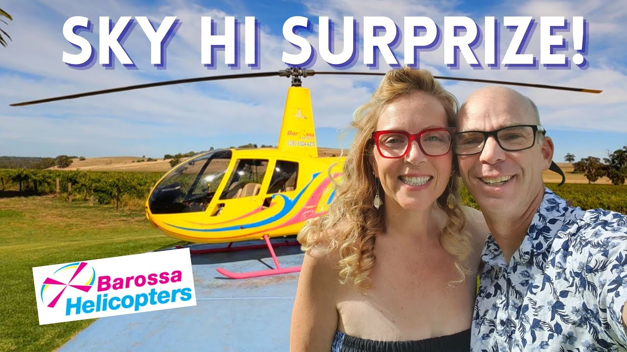 Surprise helicopter flight over the Barossa Valley!