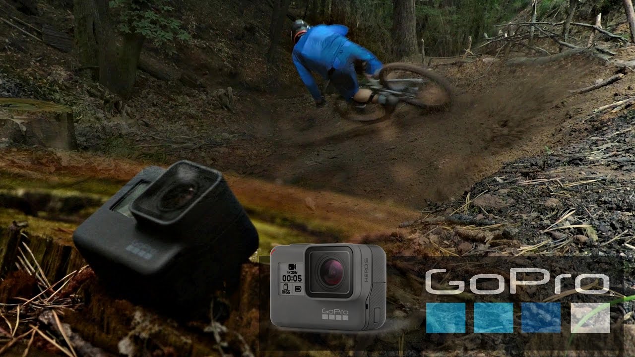 GOPRO HERO5 black - first test  [ mountain bike POV dark forest ]  german - subtitled -