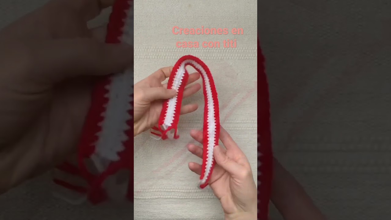 como tejer un bast&oacute;n navide&ntilde;o crochet