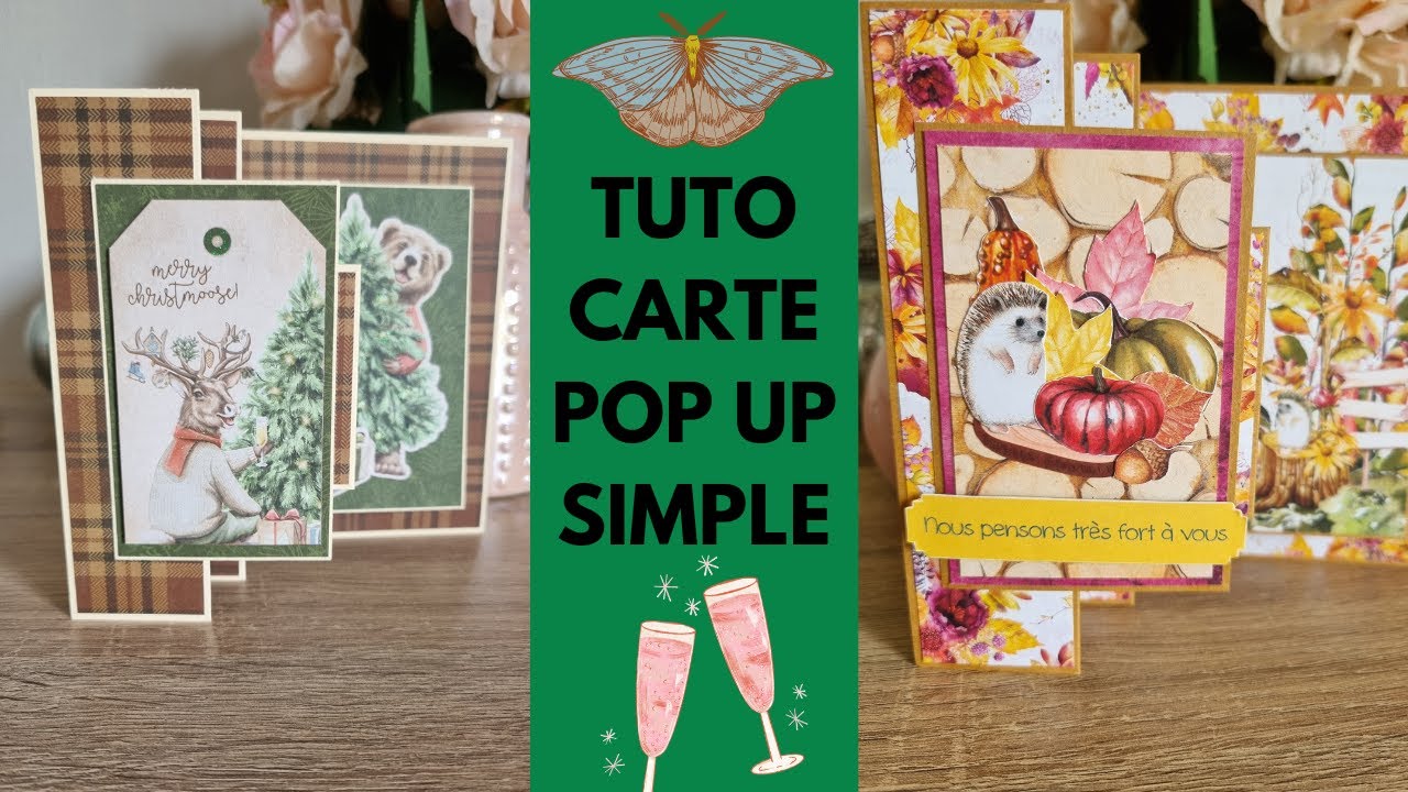 Tuto carte avec une découpe simple, effet pop up
