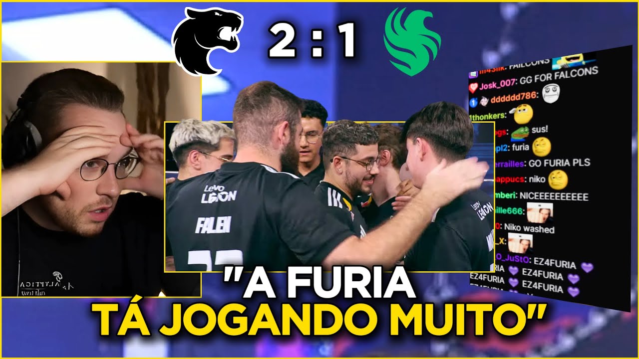 OHNEPIXEL e CHAT GRINGO REAGINDO a FURIA x FALCONS (LEGENDADO)