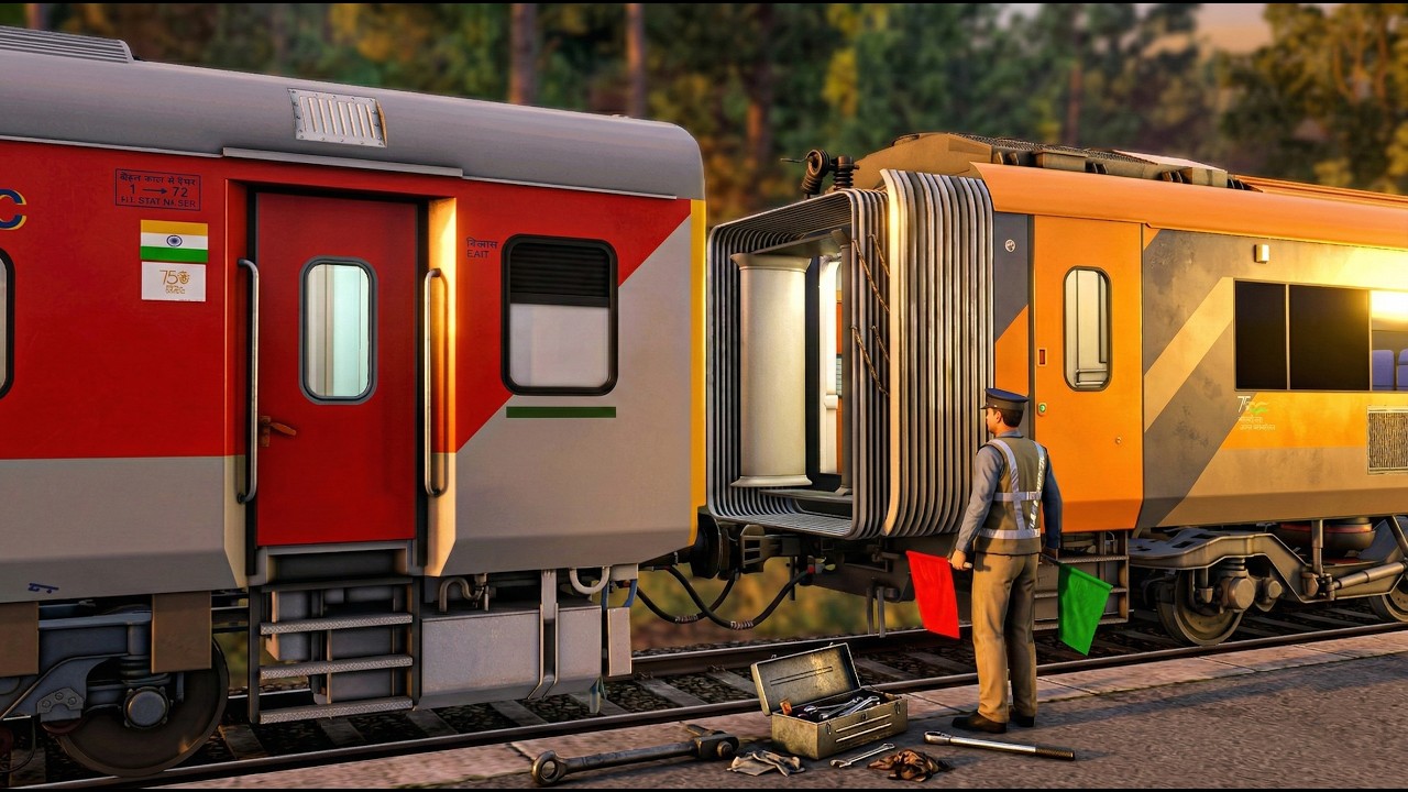 Indian Railways: RED LHB COACHES Coupling VANDE BHARAT in Indian Train Simulator | Railworks 2026