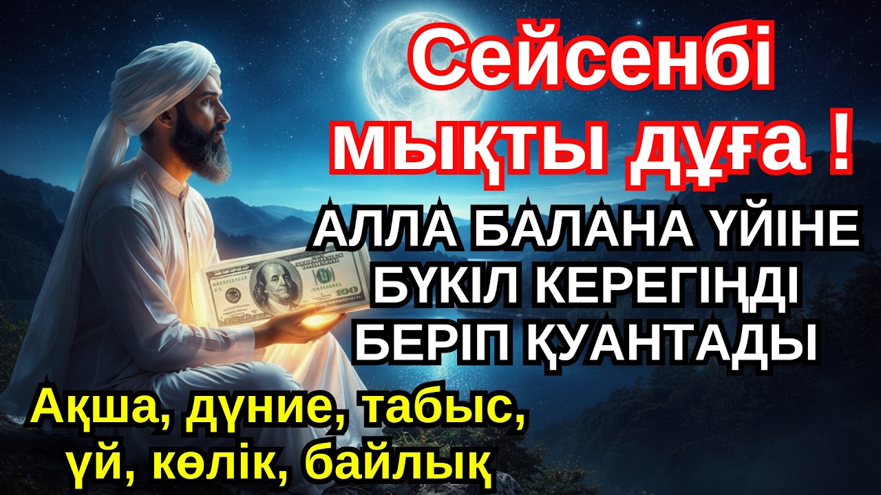 сейсенбі КҮНІ ЕҢ ҚҰДІРЕТТІ ДҰҒА! Алла бүкіл тілеуіңді және балаңа керектің бәрін беріп қояды