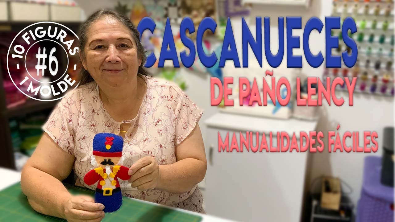 💂 Descubre la magia de las manualidades con este CASCANUECES de paño lency. Moldes GRATIS