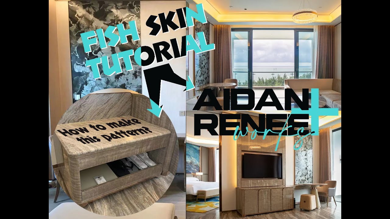 The Fish Skin Pattern Tutorial, Pattern installed at the Vaperse Hotel in Hainan for all guestrooms