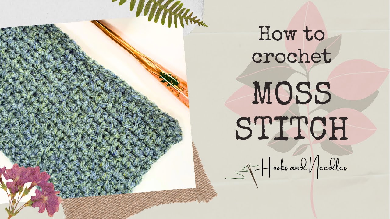 How to crochet MOSS STITCH - beginner level!