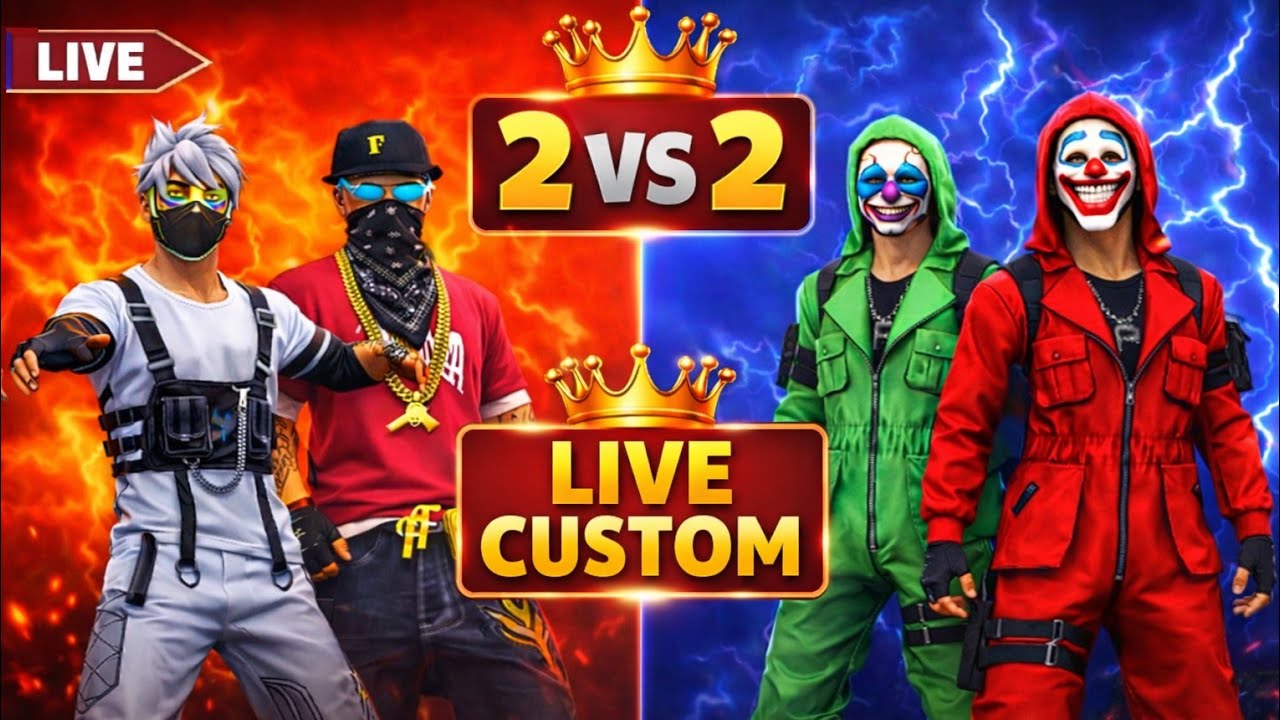 2 VS 2 CUSTOM  | FREE FIRE MAX 🔥| FREE FIRE LIVE | #FFLIVE #FREEFIRELIVE  #fflivetournament #ff