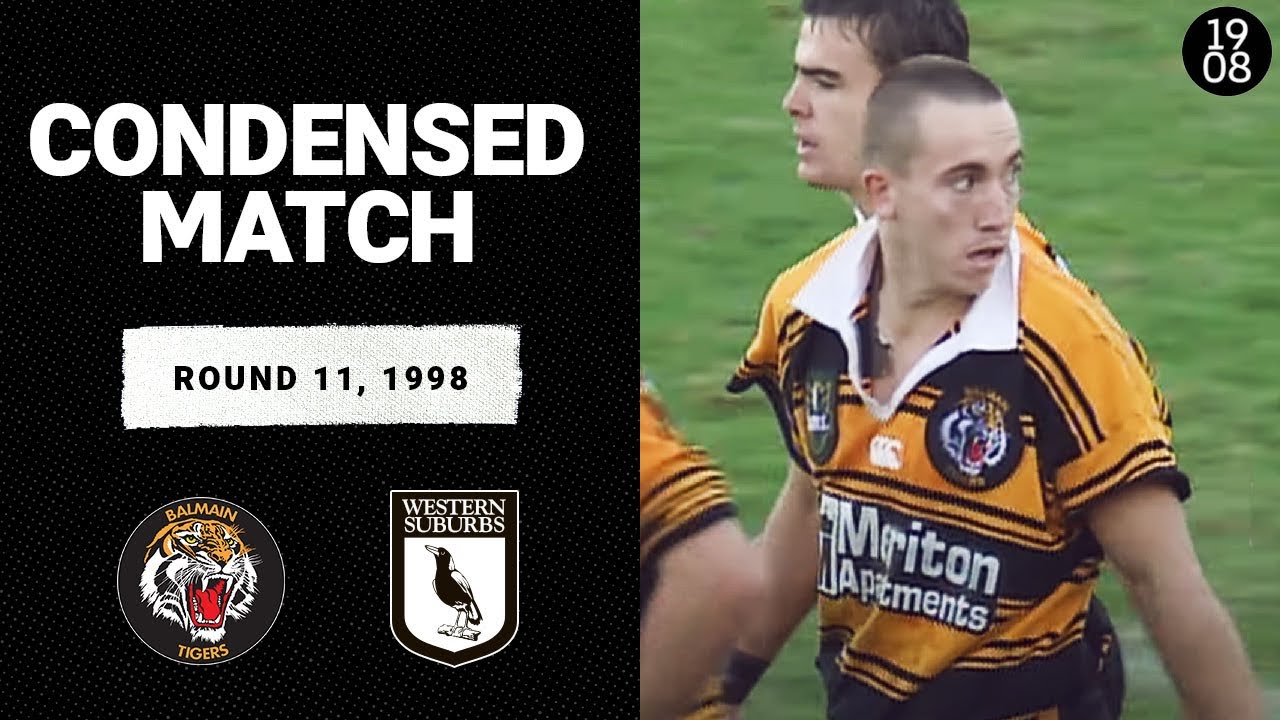 Balmain Tigers vs. Western Suburbs Magpies | Round 11, 1998 | Condensed Match | NRL