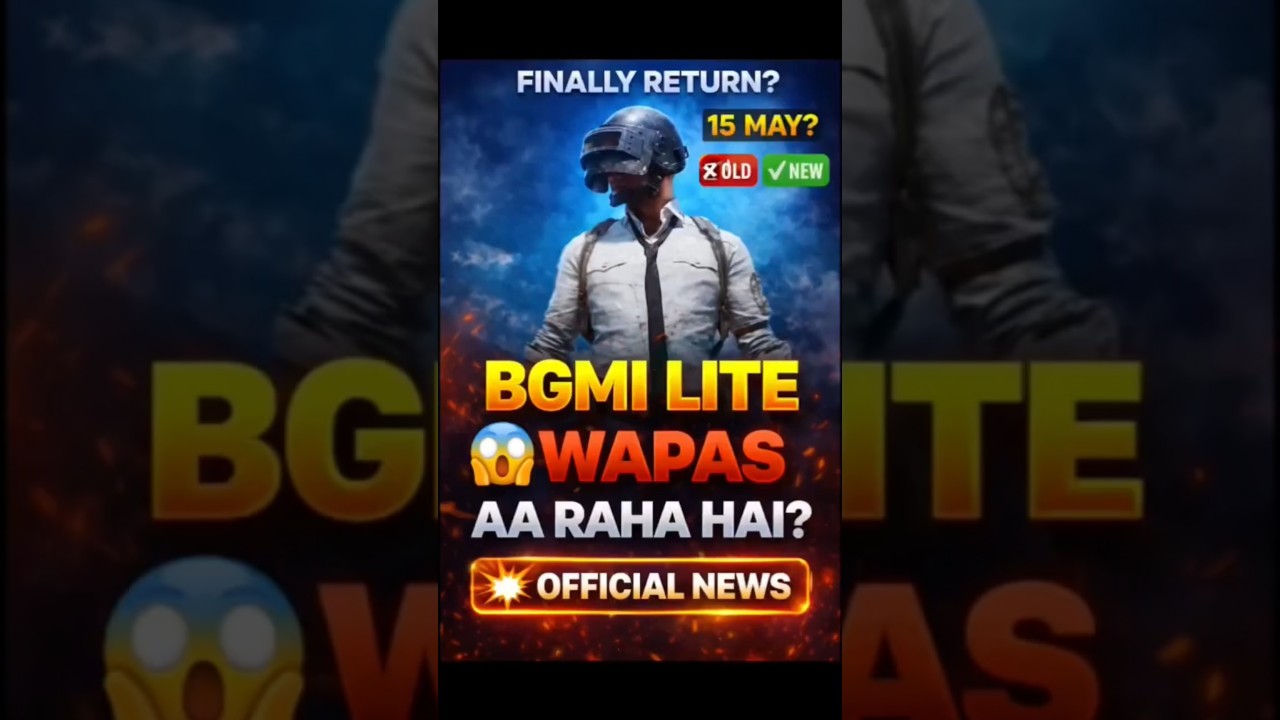 👉 &ldquo;BGMI LITE 😱 Sach me WAPAS? 15 May ka bada update 💥&rdquo;