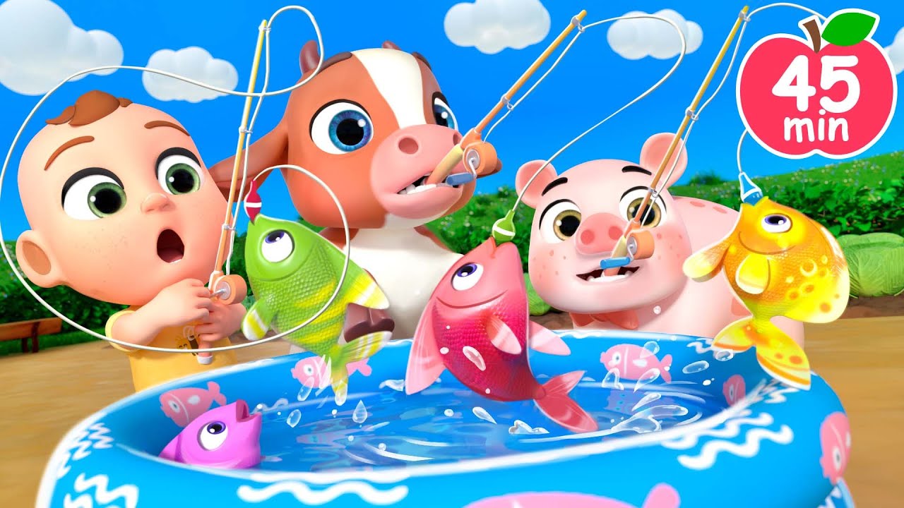 Finger Family Once I Caught a Fish Alive + MORE Lalafun Nursery Rhymes & Kids Songs