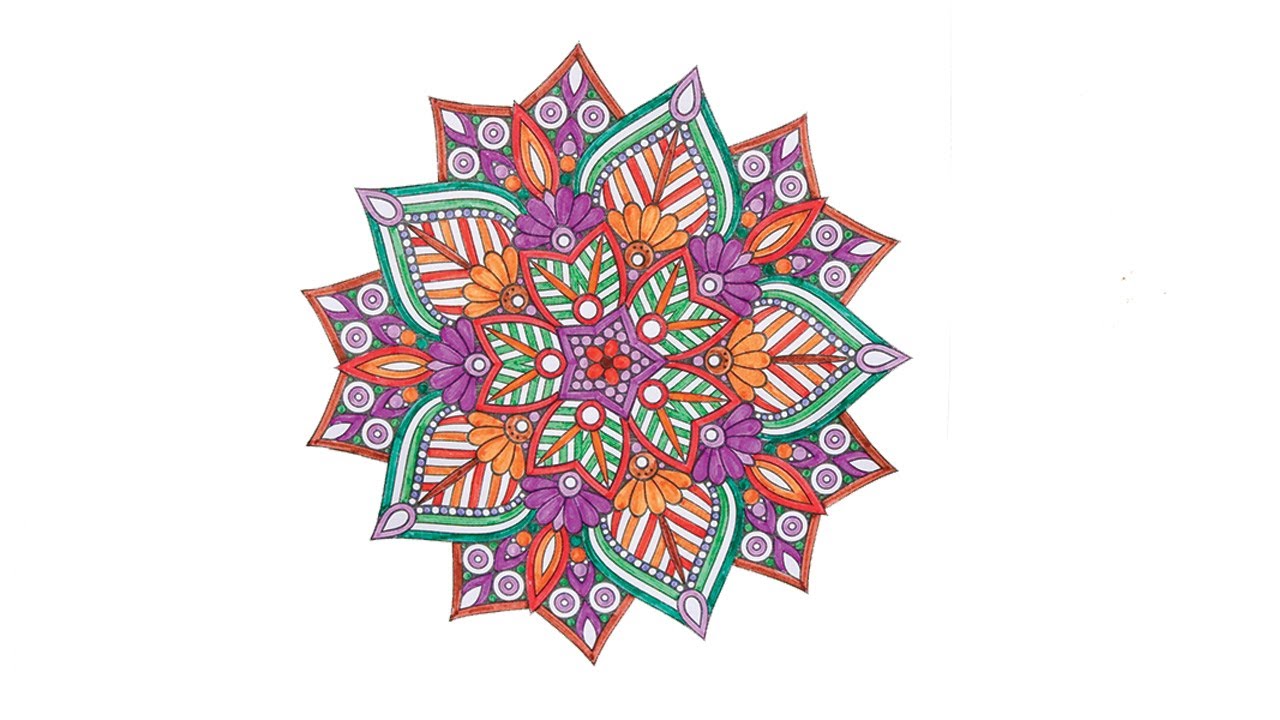 Mandala Blossomed Illusions | Adult Coloring | Left-Handed Artist | Coloring Book
