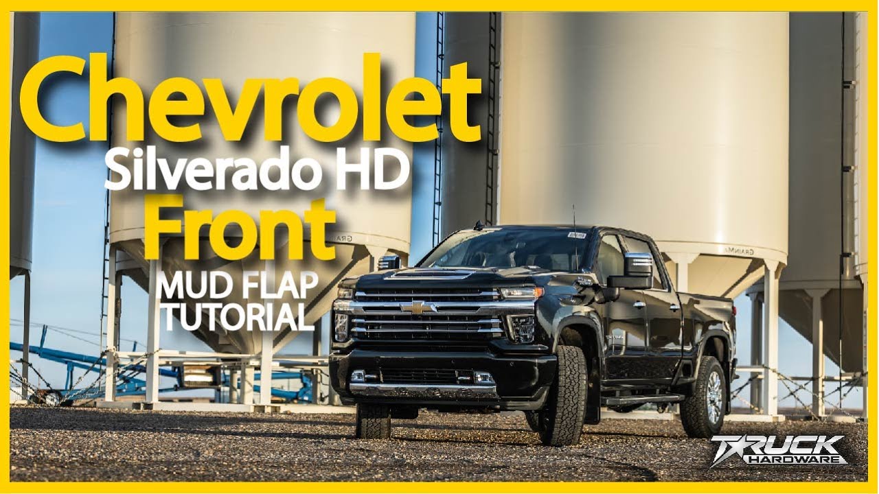 Установка передних брызговиков Gatorback CR HD на Chevrolet Silverado 2020 года.