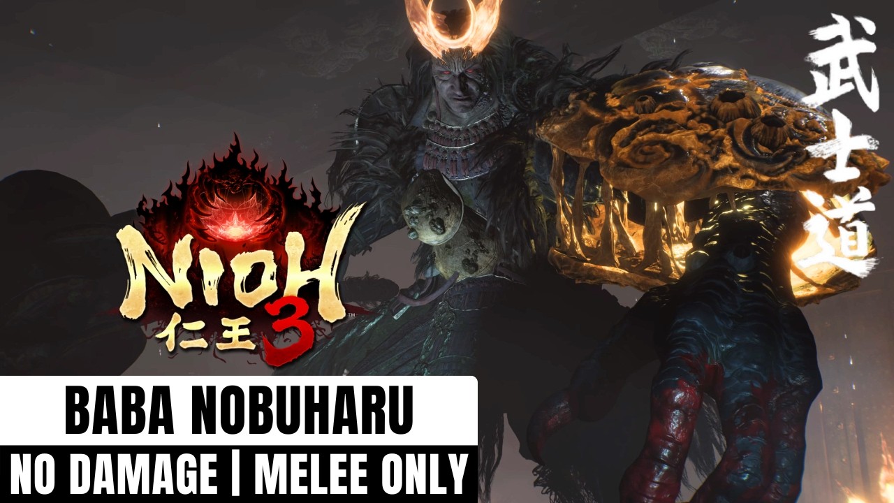Nioh 3 - Baba Nobuharu Boss Fight (No Damage/Samurai Sword)