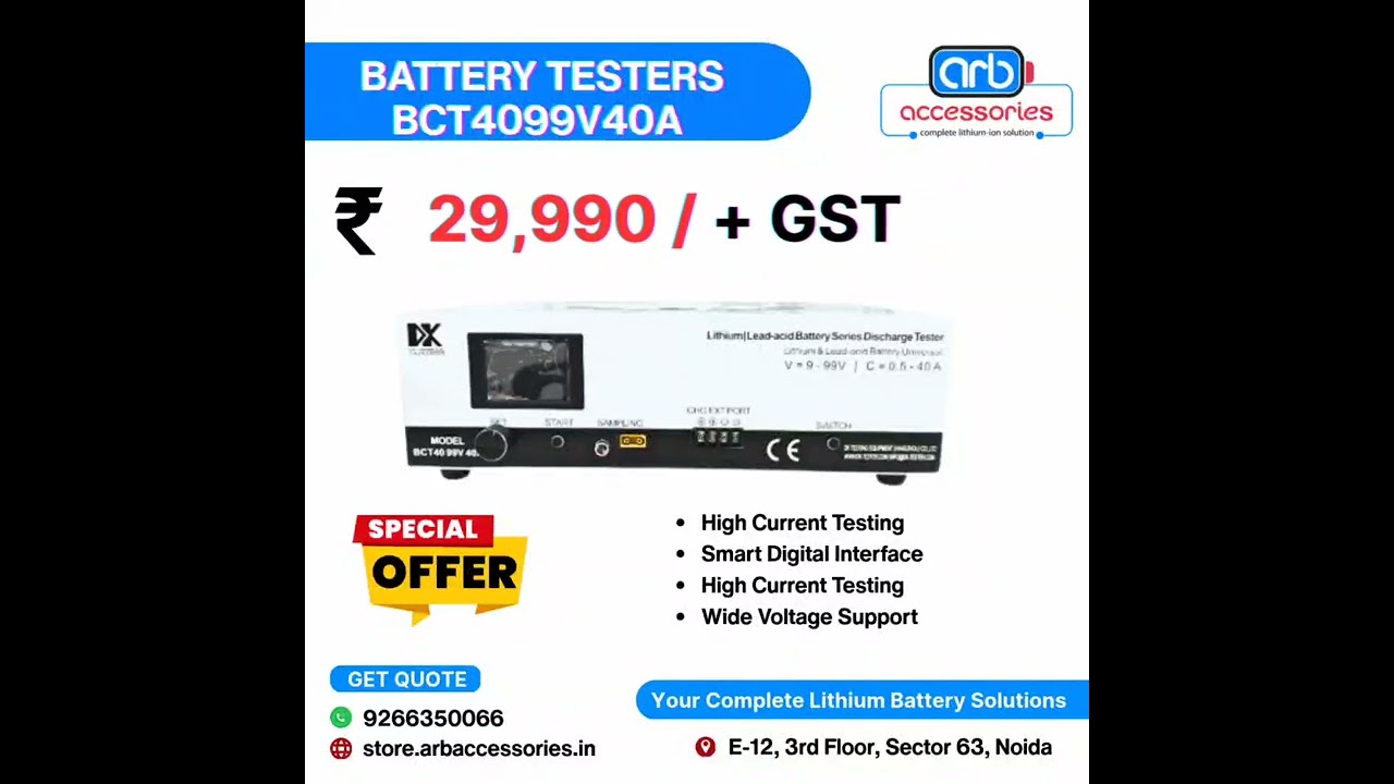 🔋 BATTERY TESTER – BCT40 (99V 40A)