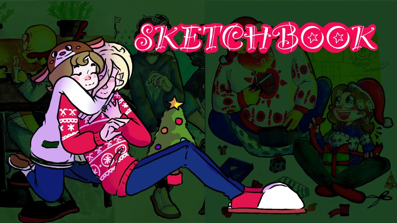 SketchBook | Новый Год | Обзор на Скетчбук (+13)