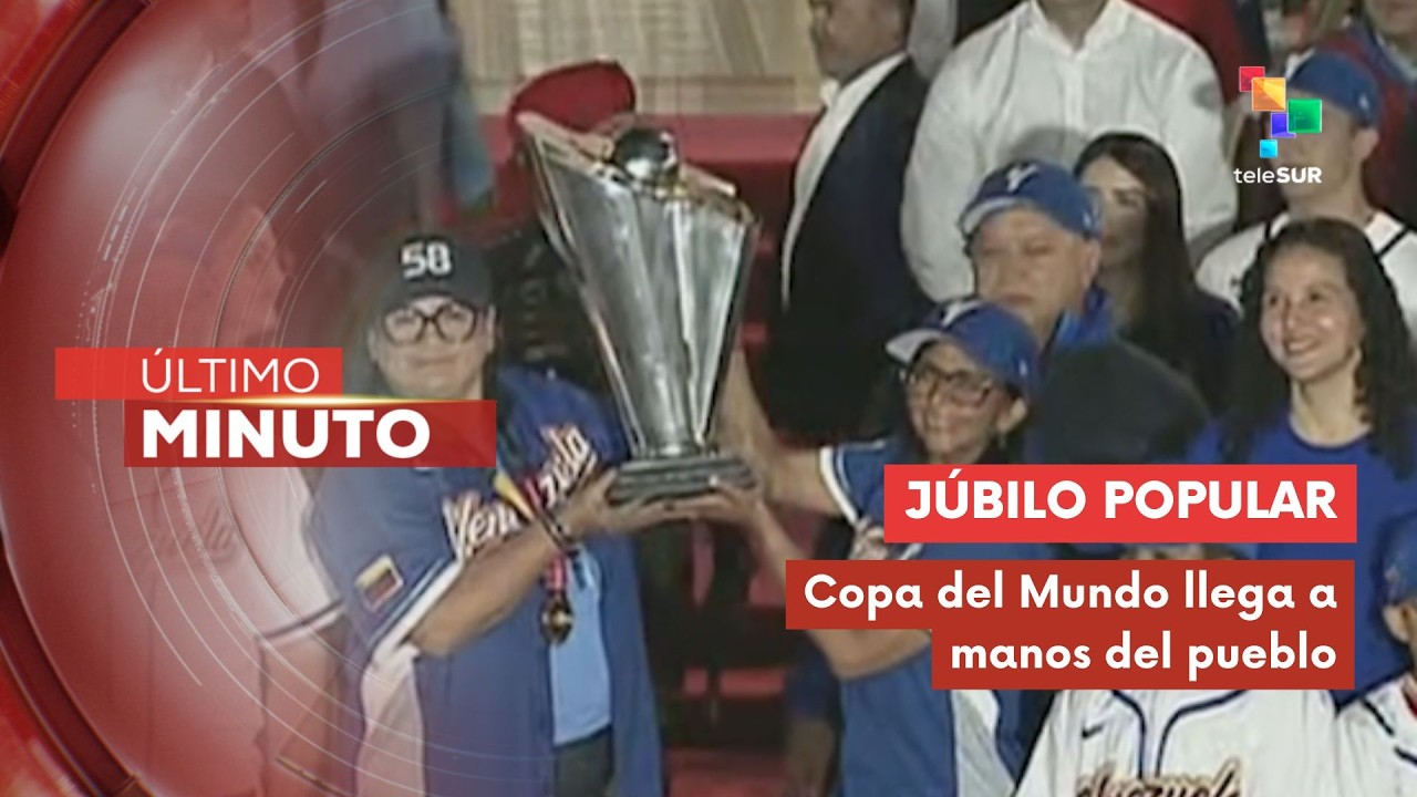 Pdte. (E) Delcy Rodríguez y pueblo venezolano reciben Copa Mundial en Caracas