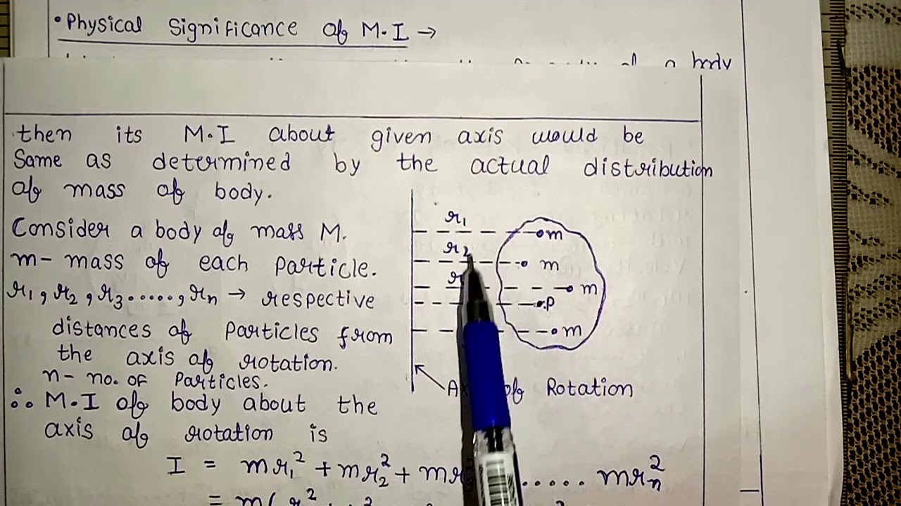 Moment of Inertia and Radius of Gyration || Physical Meaning of Moment of Inertia