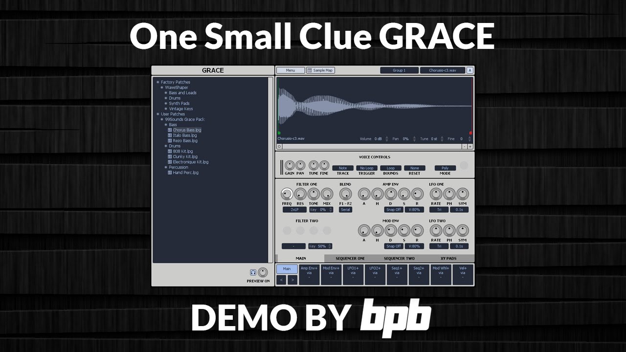 Grace by One Small Clue DEMO (Free sampler VST plugin)