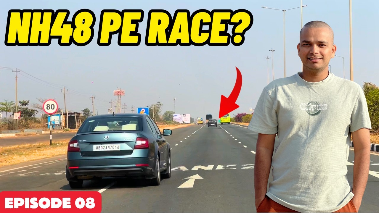 EP 08 - Octavia vs Nexon Live Race On NH48 Highway | Bangalore To Kolhapur Roadtrip 600 KMS