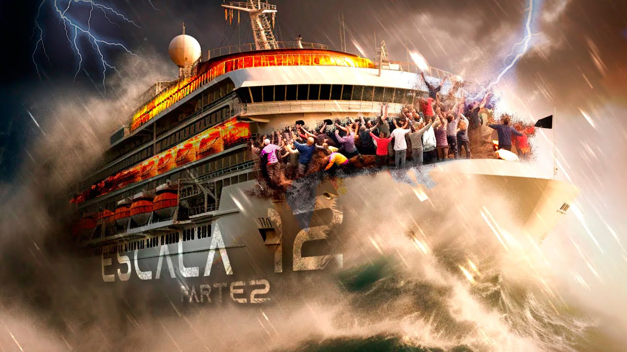 Navios De Cruzeiro Caindo Em Tempestade ESCALA 12.