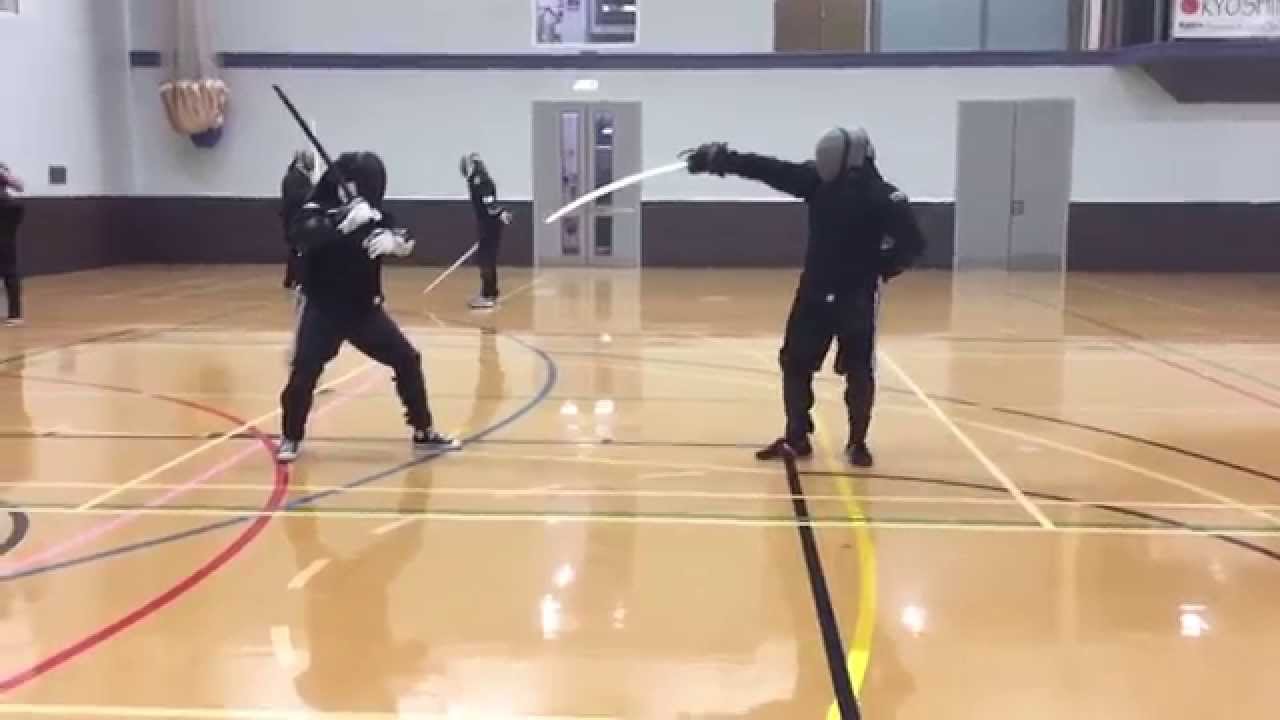 AHF Military sabre vs Katana sparring - Steve vs Nick