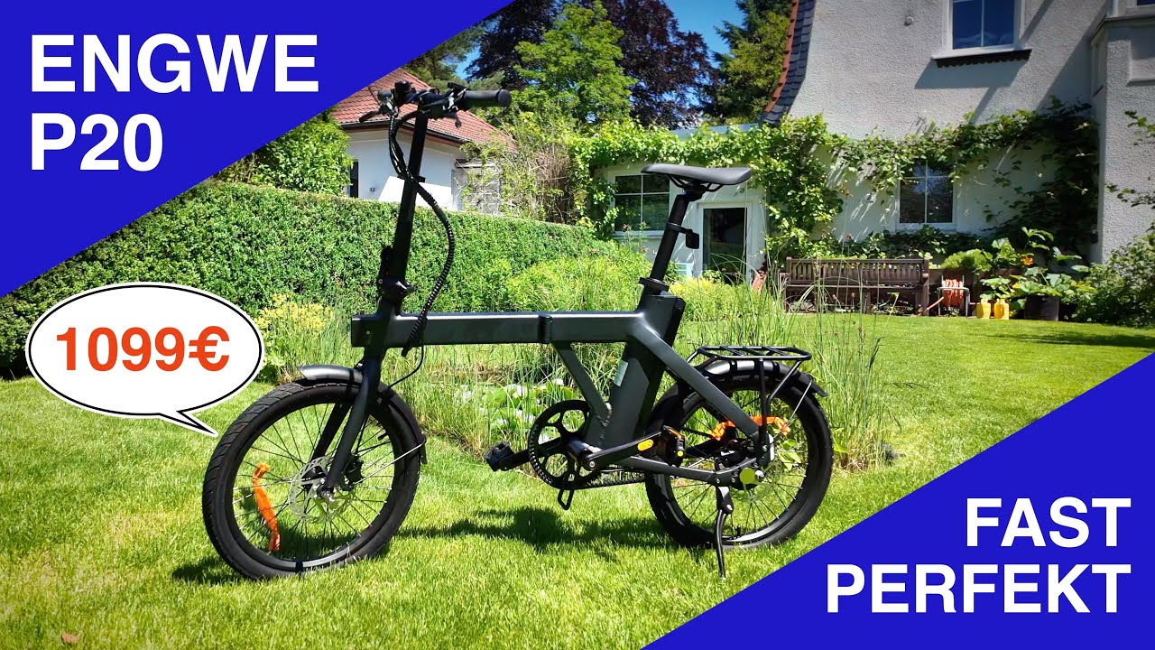 Das fast perfekte Falt-E-Bike - ENGWE P20 - nur 899€ - Carbonriemen, Scheibenbremse & Gepäckträger