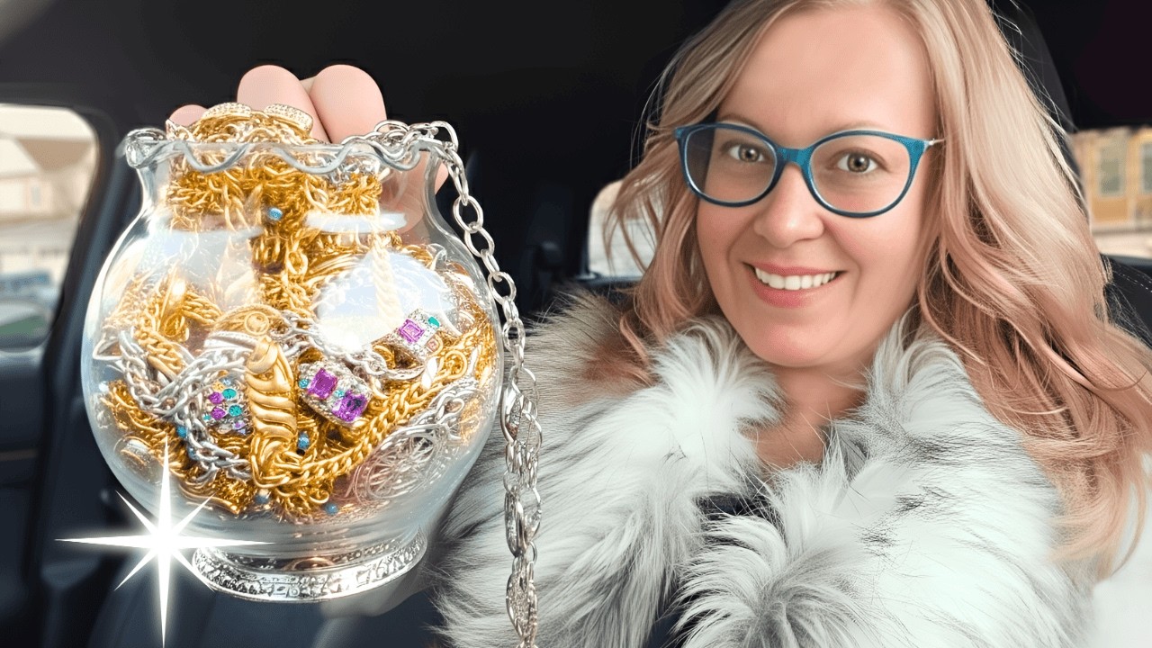 Mystery Jewelry Jar Opening from a Thrift Shop: Unjarring Vintage Haul Gold Silver Costume Jewelry?