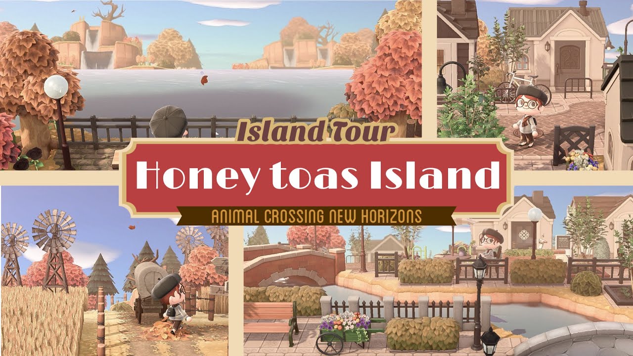 【あつ森/夢訪問】おしゃれなレンガ道の住宅街や大自然を一望できる島”Honey toas島”～島紹介｜Island Tour ￤AnimalCrossing～