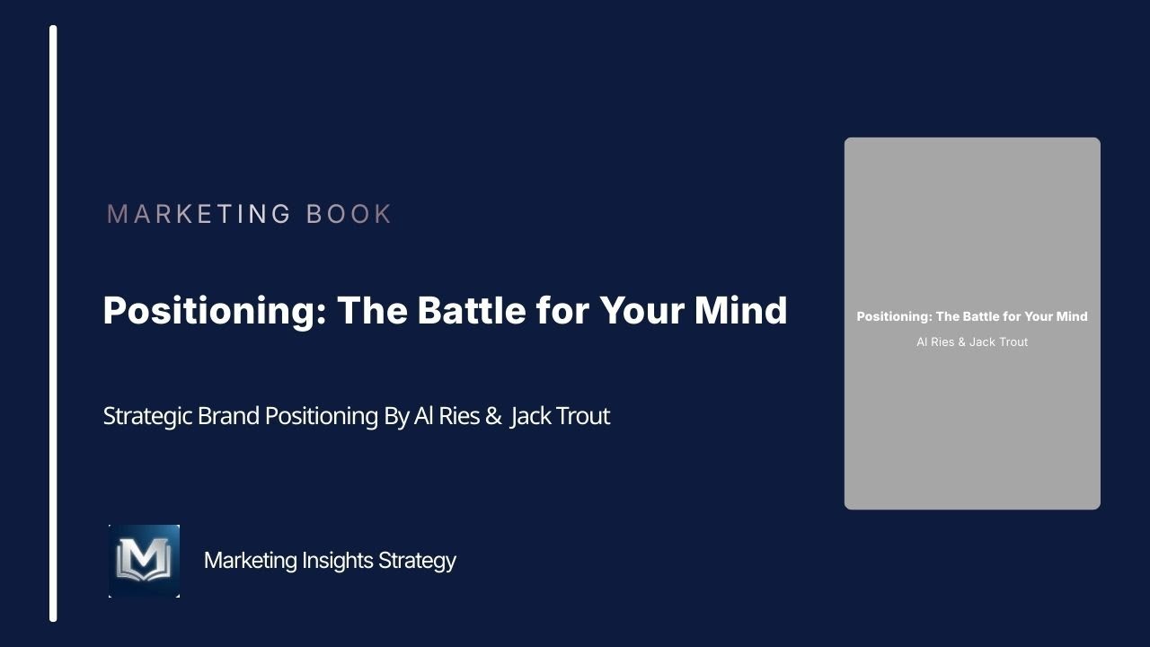 Positioning: Marketing Masterpiece By Al Ries & Jack Trout Book Summary