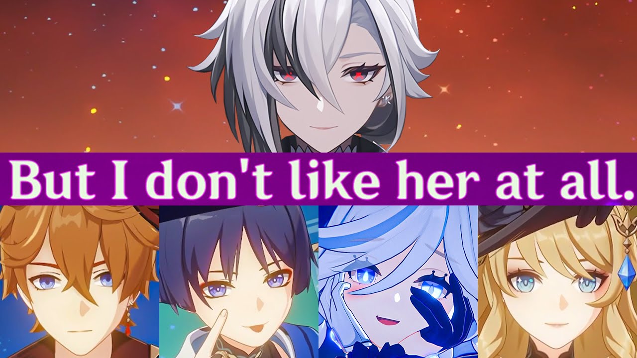 ALL CHARACTER REACTIONS to ARLECCHINO / THE KNAVE Genshin Impact Lore Voice Lines