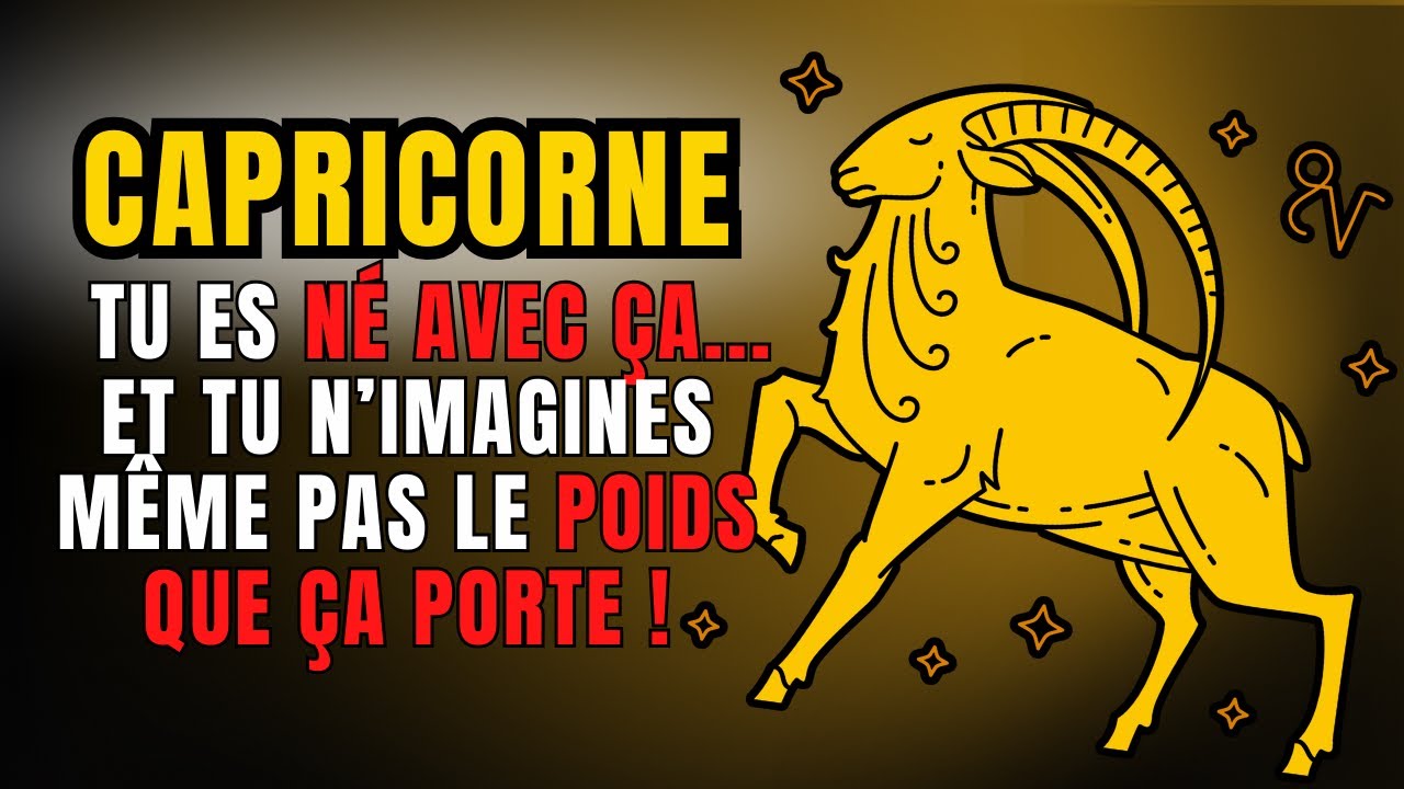 ♑ Le SECRET INTERDIT que le CAPRICORNE porte depuis des VIES ANTÉRIEURES 🔥 et que PERSONNE...
