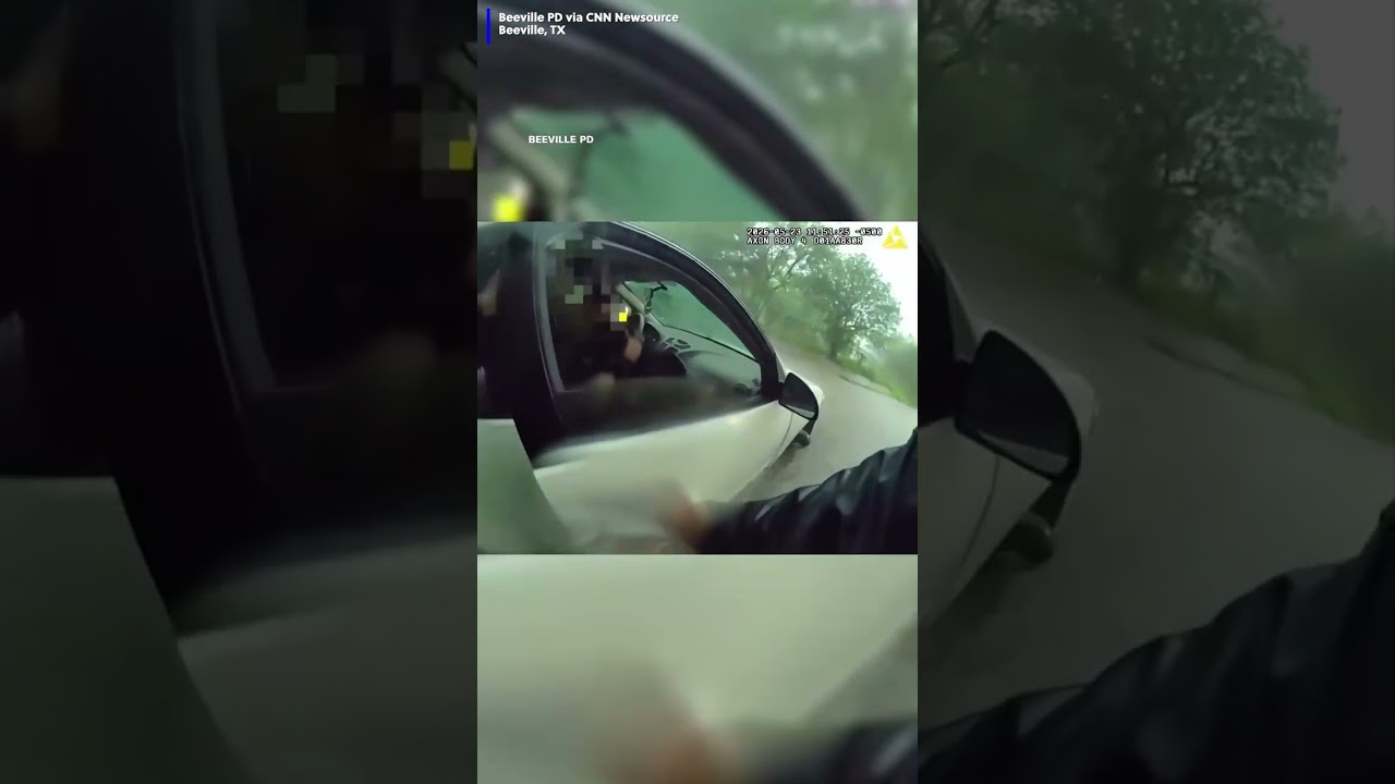 Body camera video captures moment police officer rescues baby from flooded car