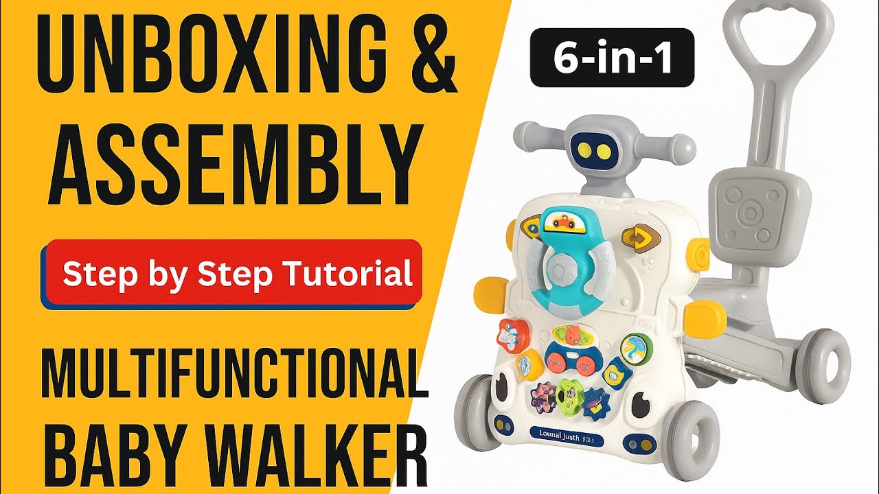 Unboxing & Assembling a 6-in-1 Multifunctional Baby Walker | Step-by-Step Guide for Parents